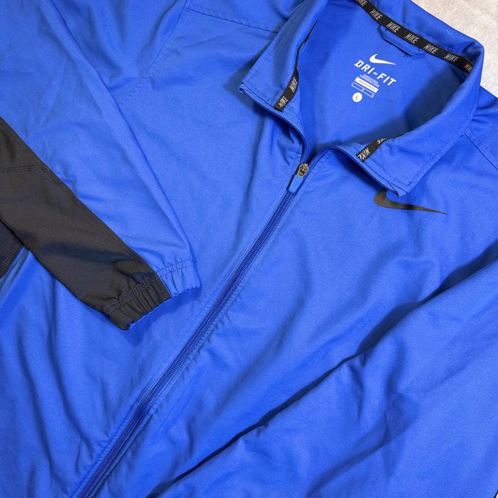 Nike Mens Dri-FIT Full Zip Track Jacket Blue Black Performance Large RN56323